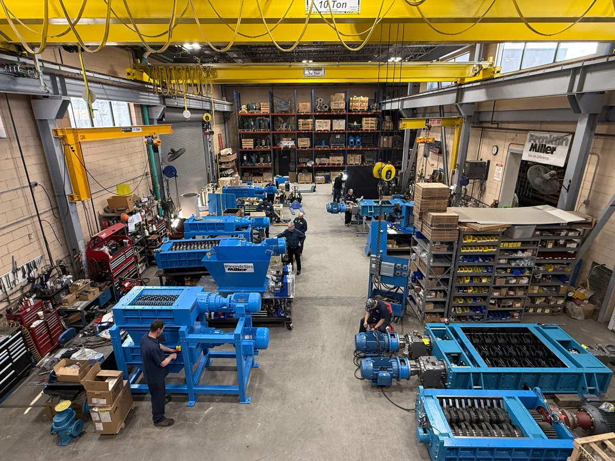Franklin Miller production floor with equipment lined up for assembly